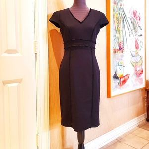 Karl Lagerfeld Black Dress with Fringe Detail